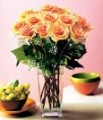 Orange roses with Vase - Inter Flora Specials